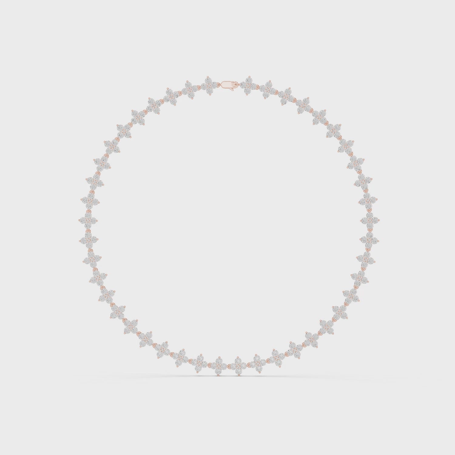 Luxury Round Diamond Necklace with Fine Collet-Set Detailing