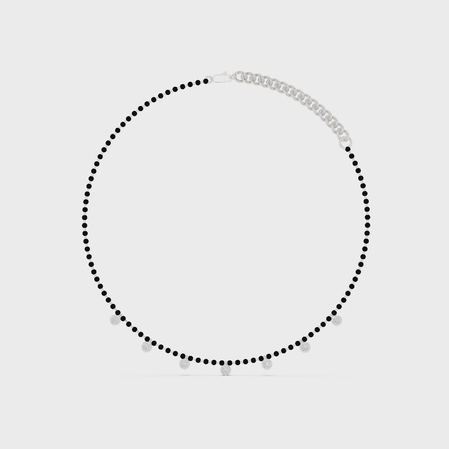 Elegant Bezel-Set Round Diamond Necklace for Everyday Luxury